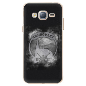Plastový kryt - Škodovácí - Dark logo na mobil Samsung Galaxy J3 2016