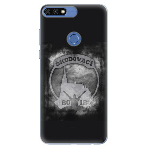 Silikonové pouzdro - Škodovácí - Dark logo na mobil Honor 7C