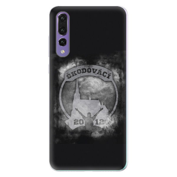 Silikonové pouzdro - Škodovácí - Dark logo na mobil Huawei P20 Pro