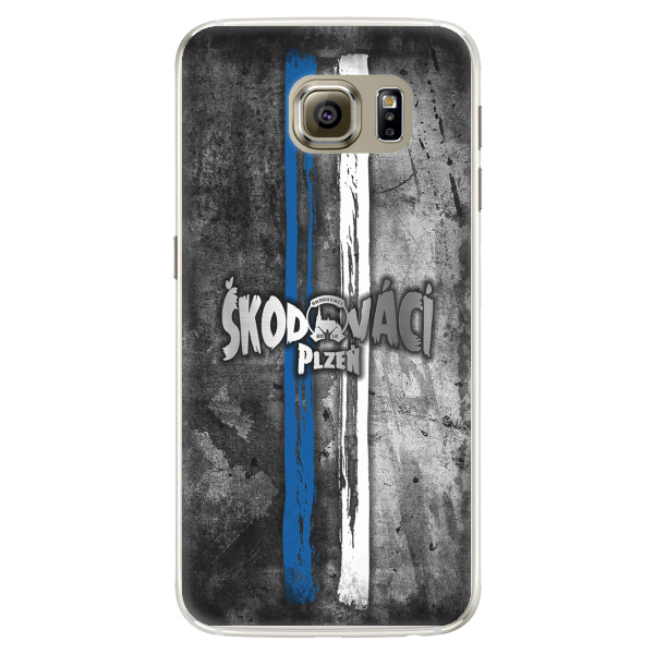 Silikonové pouzdro - Škodovácí - Silver na mobil Samsung Galaxy S6 Edge