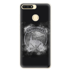 Silikonové pouzdro - Škodovácí - Dark logo na mobil Honor 7A