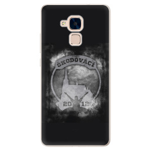 Silikonové pouzdro - Škodovácí - Dark logo na mobil Honor 7 Lite