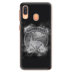 Plastový kryt - Škodovácí - Dark logo na mobil Samsung Galaxy A40