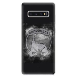 Silikonové pouzdro - Škodovácí - Dark logo na mobil Samsung Galaxy S10 Plus