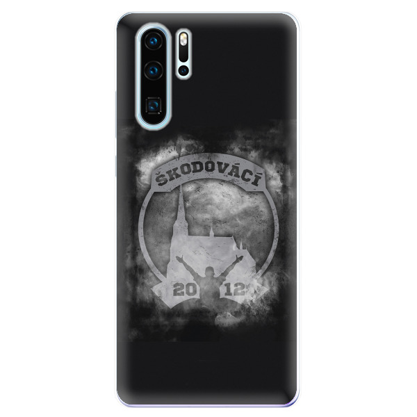 Silikonové pouzdro - Škodovácí - Dark logo na mobil Huawei P30 Pro