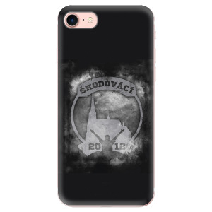 Odolné silikonové pouzdro iSaprio - Škodovácí - Dark logo na mobil Apple iPhone 7