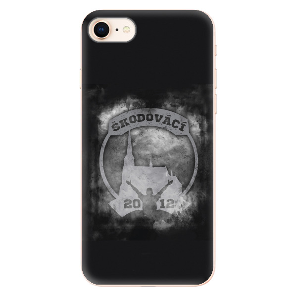 Silikonové pouzdro - Škodovácí - Dark logo na mobil Apple iPhone 8