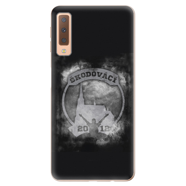 Silikonové pouzdro - Škodovácí - Dark logo na mobil Samsung Galaxy A7 (2018)