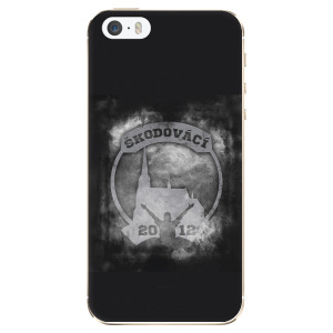 Odolné silikonové pouzdro iSaprio - Škodovácí - Dark logo na mobil Apple iPhone 5 / 5S / SE