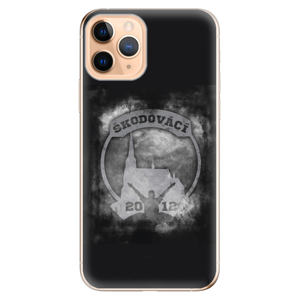 Silikonové pouzdro - Škodovácí - Dark logo na mobil Apple iPhone 11 Pro