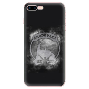 Silikonové pouzdro - Škodovácí - Dark logo na mobil Apple iPhone 7 Plus