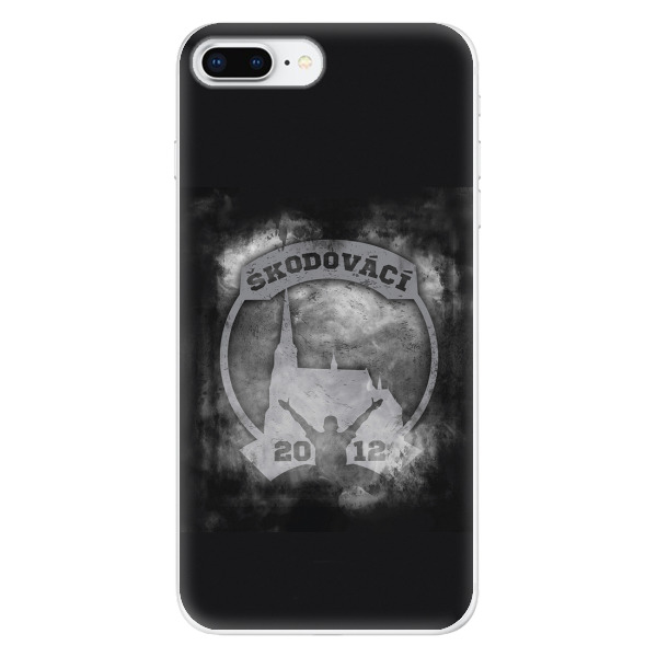 Silikonové pouzdro - Škodovácí - Dark logo na mobil Apple iPhone 8 Plus