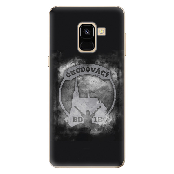 Silikonové pouzdro - Škodovácí - Dark logo na mobil Samsung Galaxy A8 2018