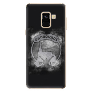 Silikonové pouzdro - Škodovácí - Dark logo na mobil Samsung Galaxy A8 2018