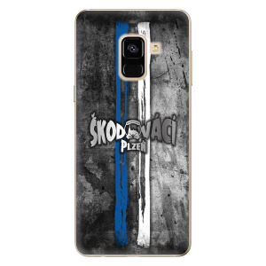 Silikonové pouzdro - Škodovácí - Silver na mobil Samsung Galaxy A8 2018