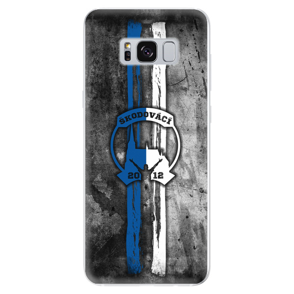 Silikonové pouzdro - Škodovácí - Modrobílá na mobil Samsung Galaxy S8
