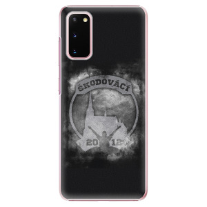 Plastový kryt - Škodovácí - Dark logo na mobil Samsung Galaxy S20