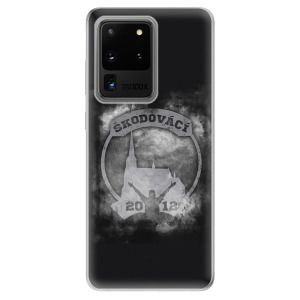 Silikonové pouzdro - Škodovácí - Dark logo na mobil Samsung Galaxy S20 Ultra