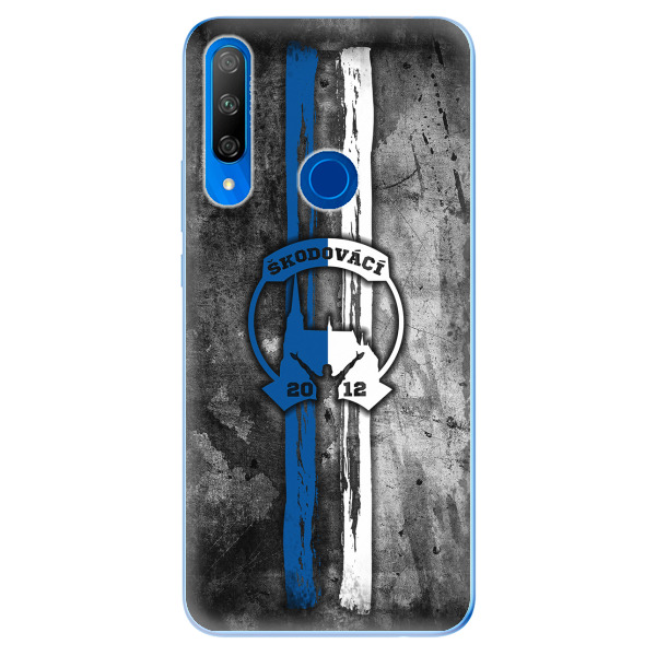 Silikonové pouzdro - Škodovácí - Modrobílá na mobil Honor 9X