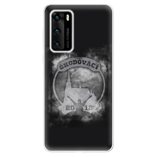 Silikonové pouzdro - Škodovácí - Dark logo na mobil Huawei P40