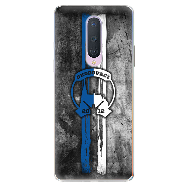 Silikonové pouzdro - Škodovácí - Modrobílá na mobil OnePlus 8