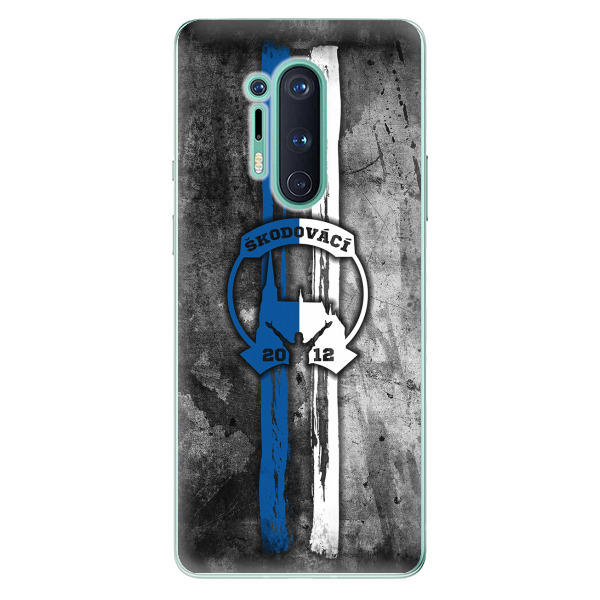 Silikonové pouzdro - Škodovácí - Modrobílá na mobil OnePlus 8 Pro