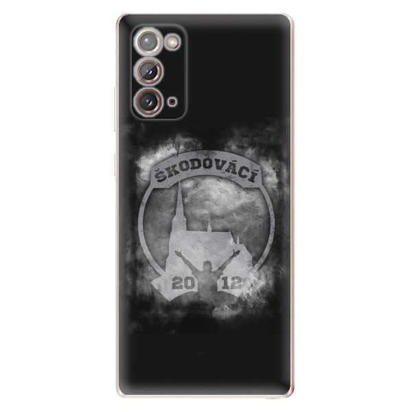 Silikonové pouzdro - Škodovácí - Dark logo na mobil Samsung Galaxy Note 20