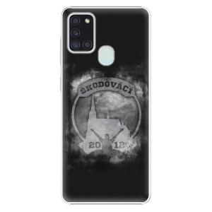 Plastový kryt - Škodovácí - Dark logo na mobil Samsung Galaxy A21s