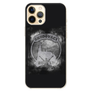 Silikonové pouzdro - Škodovácí - Dark logo na mobil Apple iPhone 12 Pro