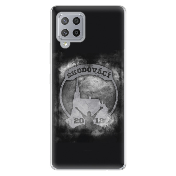 Silikonové pouzdro - Škodovácí - Dark logo na mobil Samsung Galaxy A42